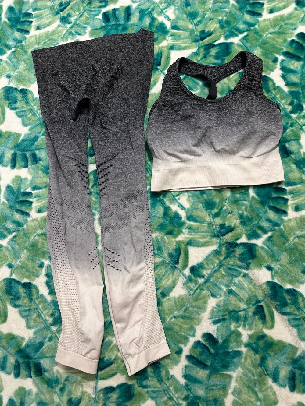 Super Cute Central Park Seamless Sports Bra & Leggings,S/M